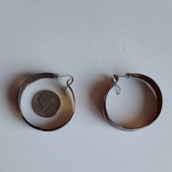 VINTAGE Lucite TORTOISE SHELL CUFF SHELL CUFF earrings- NO FAUX - handmade - Picture 3 of 3